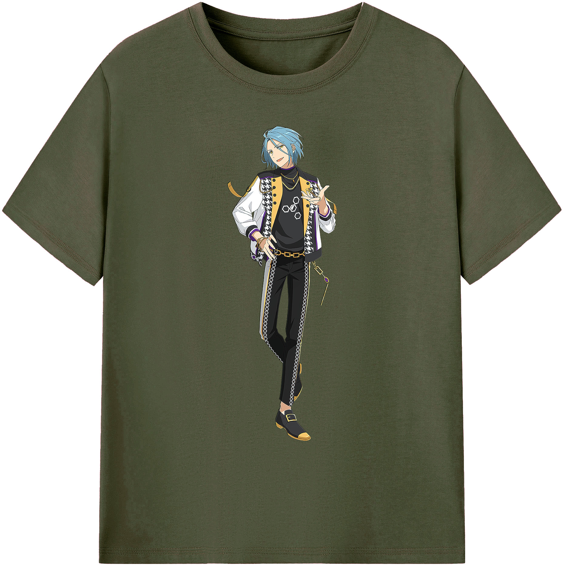 （画像用） あんさんぶるスターズ! Ensemble Stars 綿100％ メンズ半袖Tシャツ｜肌触りやわらか＆通気性